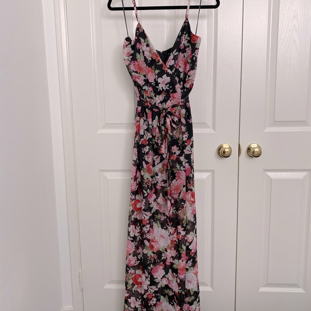Windsor Floral Front High Slit Gown